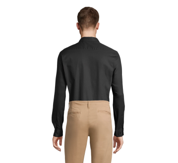 CHEMISE MANCHES LONGUES NOIRE BLAISE 03182 - NEOBLU