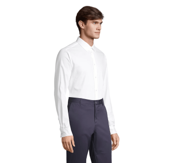 CHEMISE DE TRAVAIL HOMME MANCHES LONGUES BLANCHE BLAISE 03182 - NEOBLU