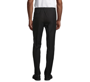 PANTALON DE COSTUME NOIR PORTEE GABIN MEN 03162 - NEOBLU