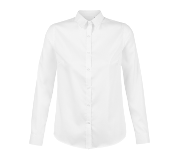CHEMISE FEMME MANCHES LONGUES BLANCHE BLAISE 03183 - NEOBLU