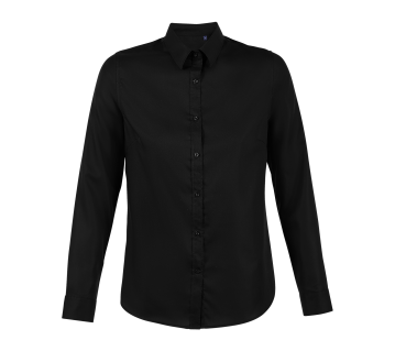 CHEMISE FEMME MANCHES LONGUES NOIRE BLAISE 03183 - NEOBLU