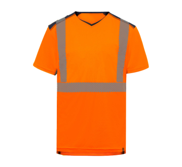 TEE-SHIRT HV ORANGE BELIZE MANCHES COURTES 37,5° - T2S