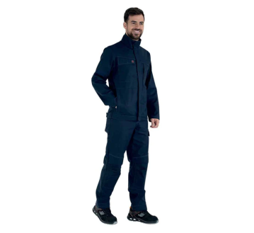 PANTALON DE TRAVAIL MARINE BASALTE PI C/P POLYESTER RECYCLE - LAFONT