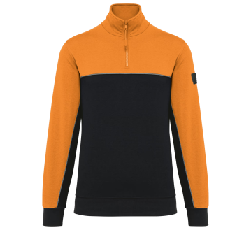SWEAT-SHIRT COL ZIP ORANGE WK404 - TOPTEX