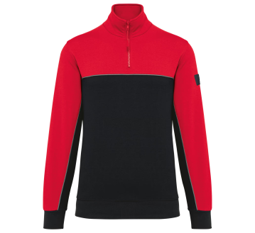 SWEAT-SHIRT COL ZIP  ROUGE WK404 - TOPTEX