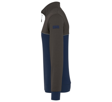 SWEAT-SHIRT GRIS ET MARINE WK404 - TOPTEX