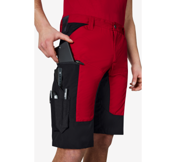 BERMUDA HOMME KIM-FHB-ROUGE DETAIL POCHE TEL