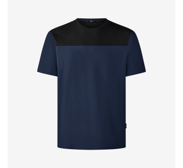 T-SHIRT DE TRAVAIL HOMME RESPIRANT MARINE COL KNUT - FHB