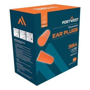 SACHET 500 PAIRES BOUCHONS ORANGE EP21 - PORTWEST