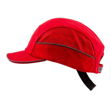 Casquette anti-heurt haute visibilité rouge