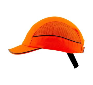 Casquette anti-heurt haute visibilité orange