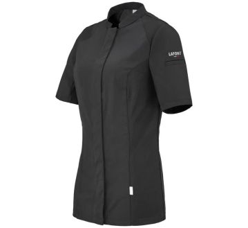VESTE DE CUISINE NOIRE LAFONT FEMME PEPPER 2 MC