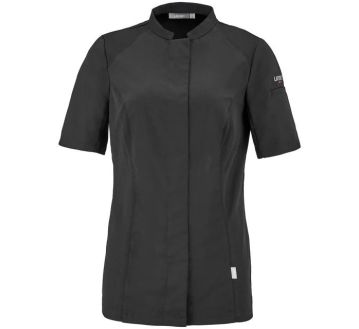 VESTE DE CUISINE NOIRE FEMME PEPPER 2 MC - LAFONT