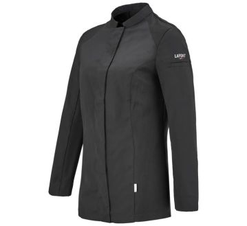 VESTE DE CUISINE MANCHES LONGUES NOIRE FEMME PEPPER2 ML - LAFONT