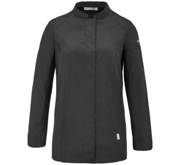 VESTE DE CUISINE NOIRE FEMME PEPPER2 ML - LAFONT