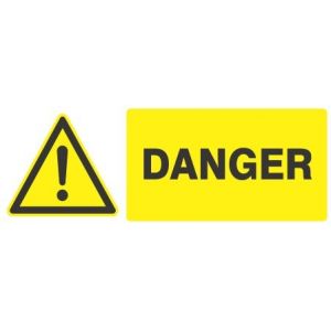 PANNEAU PVC "DANGER" 330X120MM