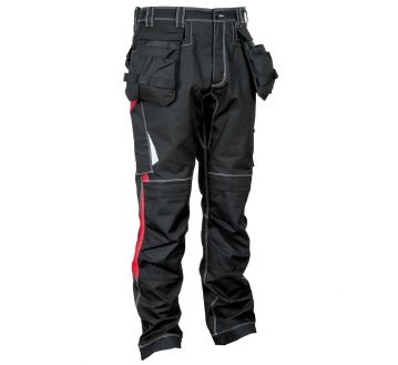 Pantalon de Travail Homme, Polyester Coton, Nombreuses Poches Zip