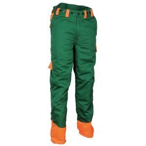 PANTALON BUCHERON VERT CHAIN STOP COFRA