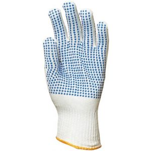 GANTS NYLON PICOTS BLEUS