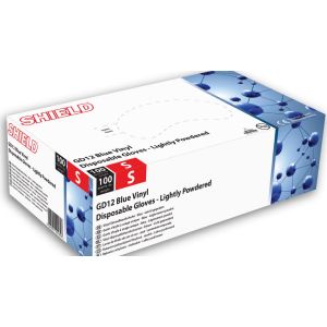 BOITE 100 GANTS VINYLE BLEU POUDRES - GD12 - HPC POLYCO
