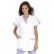 Tunique de travail pour femme Molinel - 27ANNA blanc/parme