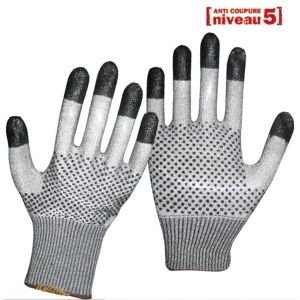 Gants de Monteur Polyester Enduit PU - Anti-Coupures Niveau B - Taille 9 :  Entretien et Sécurité Promeca