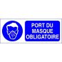 PANNEAU PVC "PORT MASQUE OBLIGATOIRE" - 300X120mm