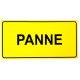 PANNEAU PVC "PANNE" 300x150mm - JAUNE/NOIR