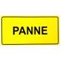 PANNEAU PVC "PANNE" 300x150mm - JAUNE/NOIR