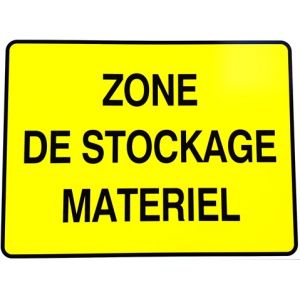 PANNEAU PVC "ZONE DE STOCKAGE MATERIEL" - 800x600mm