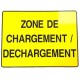 PANNEAU PVC "ZONE DE CHARGEMENT / DECHARGEMENT" 800x600mm