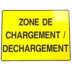 PANNEAU PVC "ZONE DE CHARGEMENT / DECHARGEMENT" 800x600mm