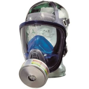 Masque Respiratoire Filtrant Anti-Chimique Masque à Gaz Anti-Pollution  Nocives Vapeur, Masque Cartouche Protection Soupape