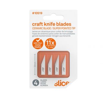 LOT 4 LAMES CERAMIQUES TRANCHANT BOUT POINTU 10519 - SLICE