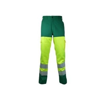 Pantalon de travail haute visibilité PBV - 2301HV vert et jaune