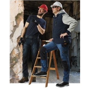 Pantalon de travail multipoches haut de gamme avec genouillères fixes