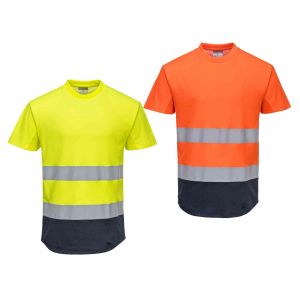 TEE-SHIRT HAUTE VISIBILITE RESPIRANT BI-COLORE C395 - PORTWEST