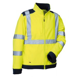 VESTE SOFTSHELL HV SIDEIA JAUNE/MARINE