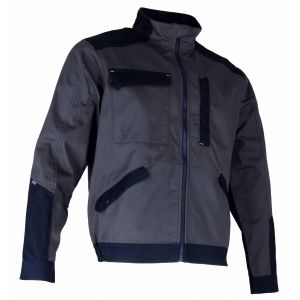 VESTE DE TRAVAIL CARBURE BICOLORE GRIS/NOIR - LMA