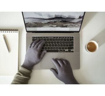 GANTS TACTILES HOMME MARINE ANTI-VIRUS ANTI-BACTERIES HBT811 - HOFLER