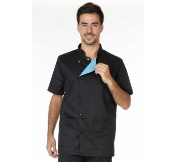 Tunique de travail pour homme à manches courtes Molinel - 27JULES noir/bleu