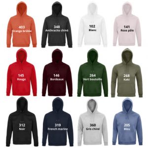 SWEAT-SHIRT UNISEXE CAPUCHE STELLAR COTON BIOLOGIQUE 03568 - SOLS 2