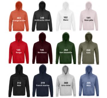 SWEAT-SHIRT UNISEXE CAPUCHE STELLAR COTON BIOLOGIQUE 03568 - SOLS