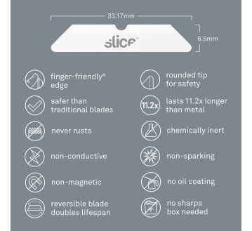 BLISTER DE 4 LAMES CERAMIQUE ARRONDIES 10404 POUR CUTTER SLICE 10400
