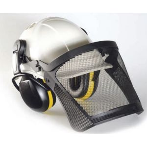 ENSEMBLE SAFE 2 FORESTIER CASQUE  ANTIBRUIT  ECRAN GRILLAGEE