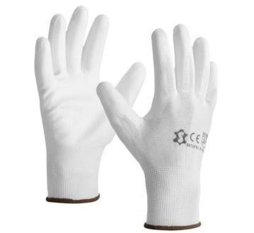 Gants de protection PU blancs