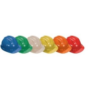 Casque de chantier 711100 coloris au choix : Bleu, Vert, Blanc, Jaune, Orange, Rouge