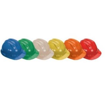 Casque de chantier 711100 coloris au choix : Bleu, Vert, Blanc, Jaune, Orange, Rouge