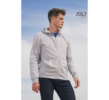 SWEAT ZIP A CAPUCHE STONE UNISEXE 01714 - SOLS