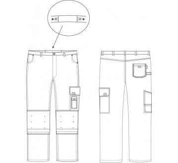 Jeans de travail TYPHON Hygrovet bleu by PBV